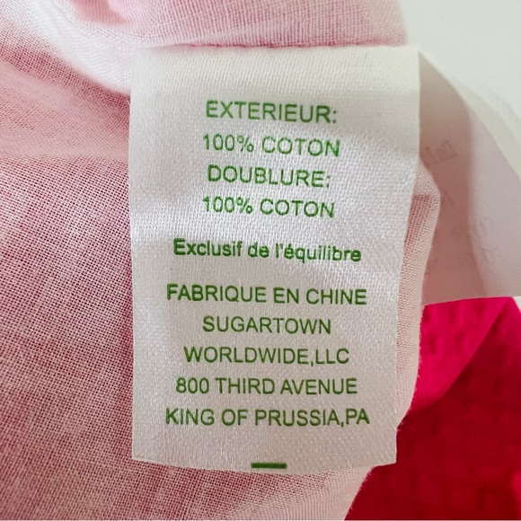 LILLY PULITZER Annabelle Pink White Halter Tank Top Blouse Size 0 - Picture 10 of 11